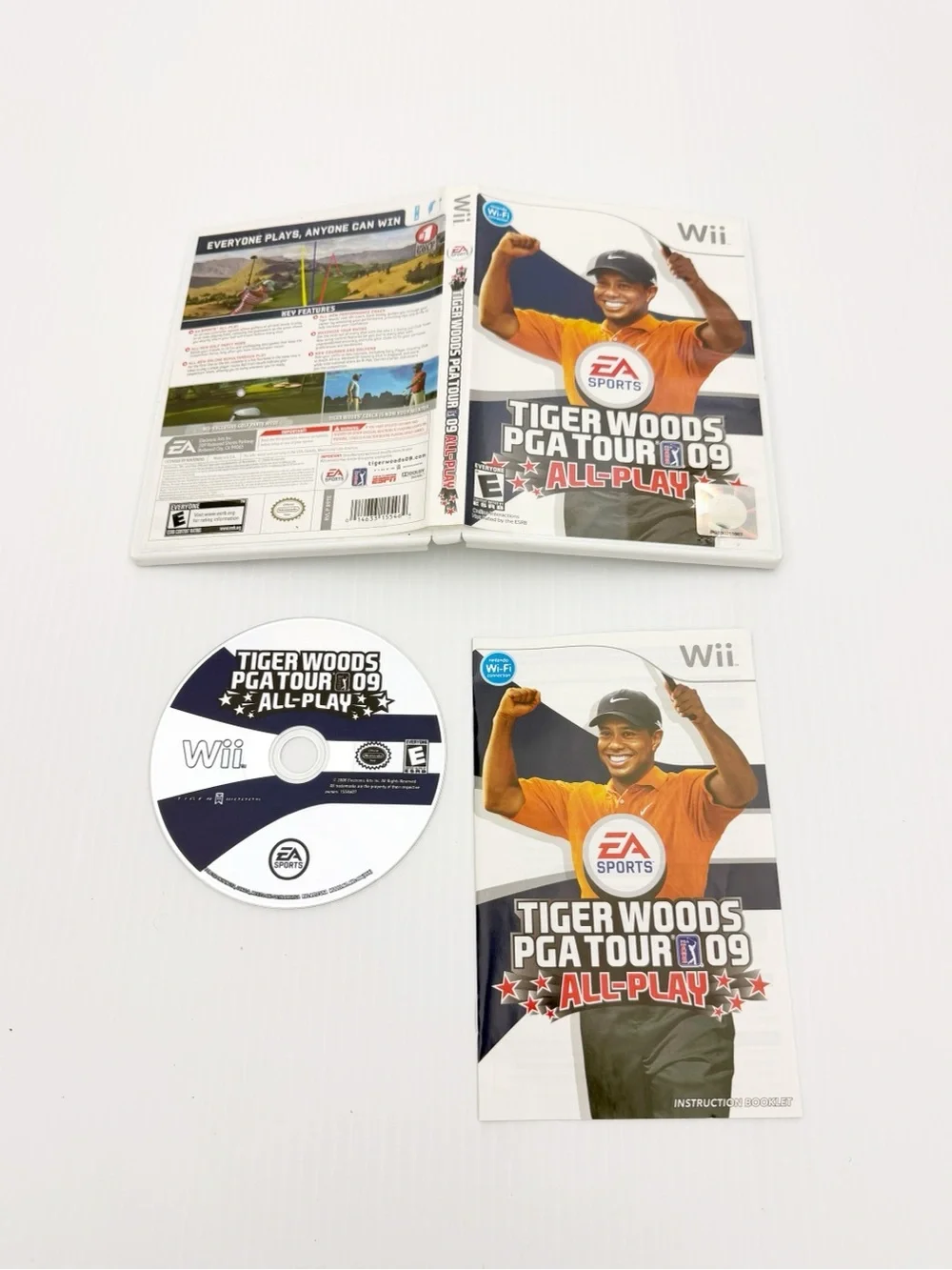 Tiger Woods PGA Tour 09 All Play Video Game Nintendo Wii Complete